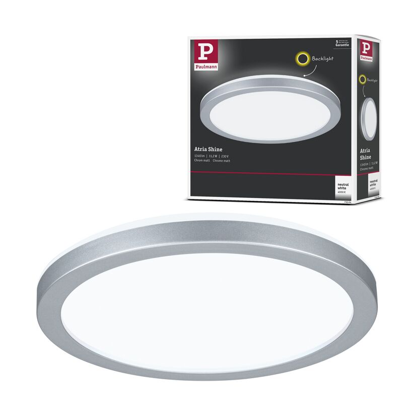 LED-Panel 'Atria Shine' 11,2 W 1340 lm neutralweiß Ø 19 x 2,8 cm