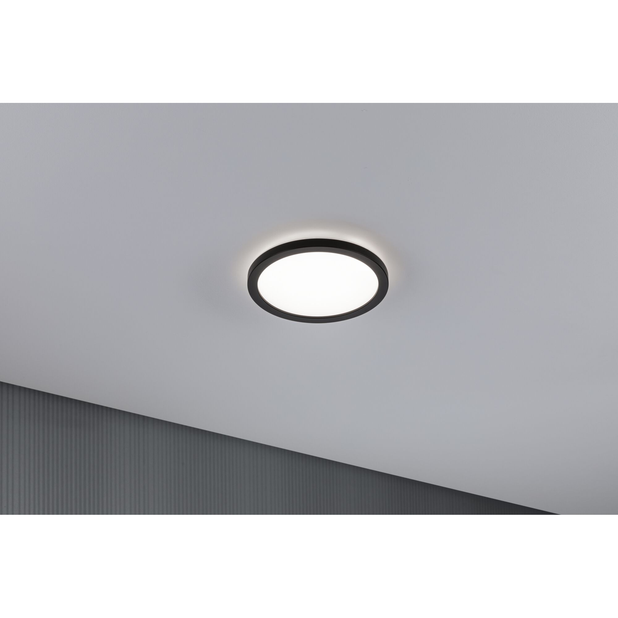 LED-Panel 'Atria Shine' schwarz 11,2 W Ø 19 x 2,8 cm