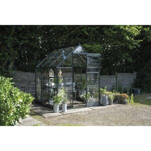 Gewächshaus 'ICON 6' 192,5 x 192,5 cm mit 3 mm Blankglas grün