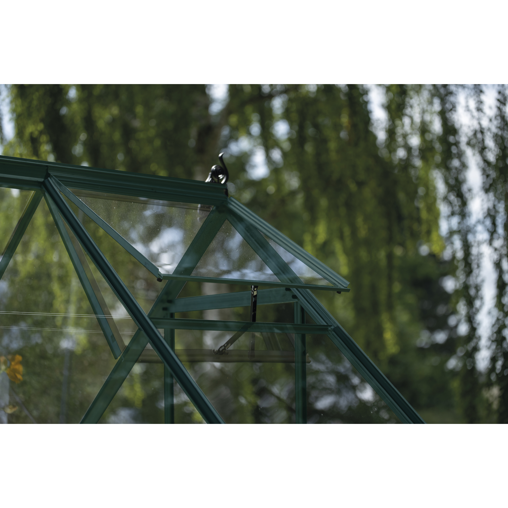 Gewächshaus 'ICON 6' 192,5 x 192,5 cm mit 3 mm Blankglas grün