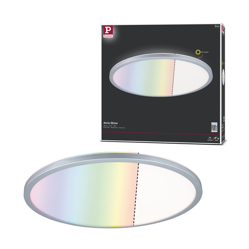 LED-Panel 'Atria Shine' chromfarben 20 W Ø 40 x 2,8 cm