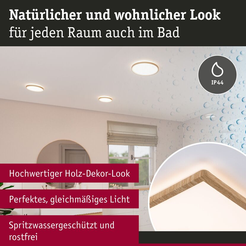 LED-Panel 'Atria Shine' 16 W 2000 lm warmweiß 29,3 x 3 x 29,3 cm