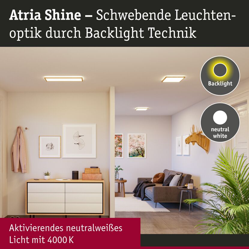 LED-Panel 'Atria Shine' 16 W 2000 lm neutralweiß 29,3 x 3 x 29,3 cm