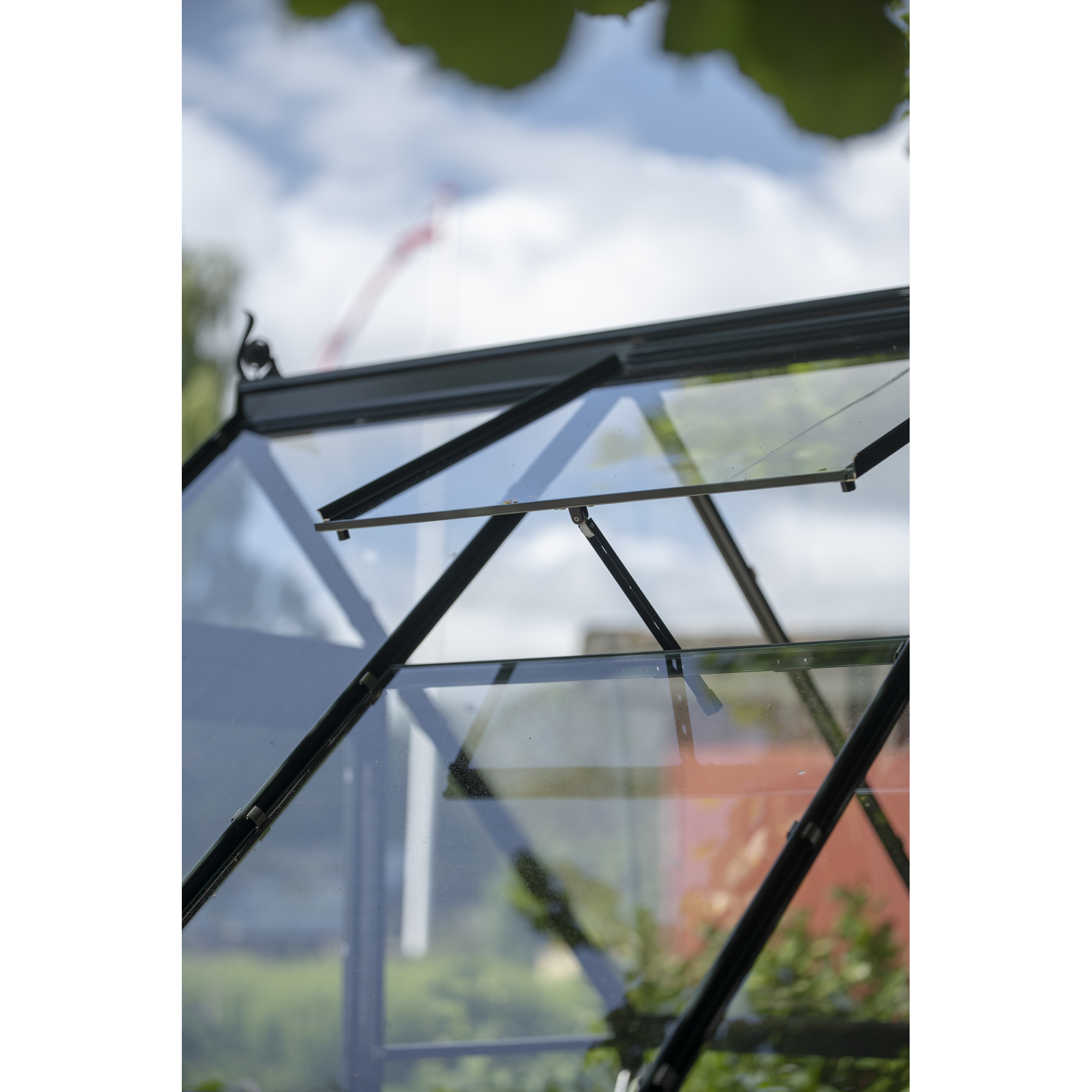 Gewächshaus 'ICON 6' 192,5 x 192,5 cm mit 3 mm Sicherheitsglas grün