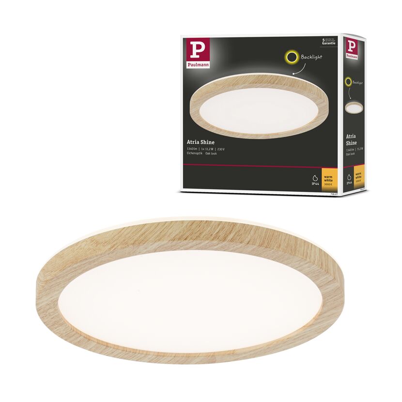 LED-Panel 'Atria Shine' 11,2 W 1340 lm warmweiß Ø 19 x 3 cm