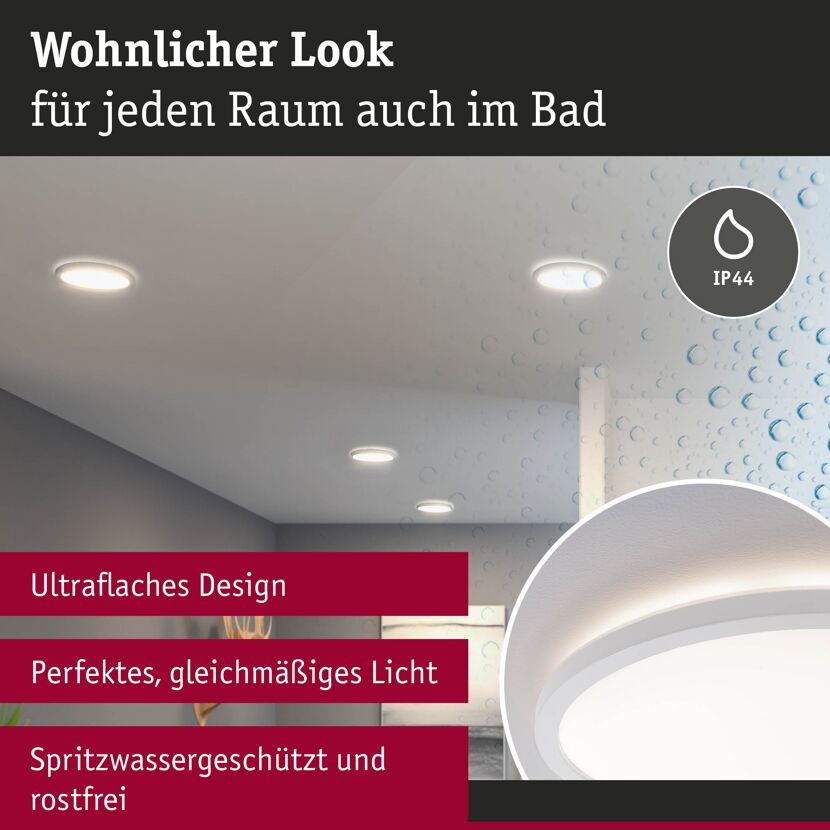 LED-Panel 'Atria Shine' weiß 11,2 W Ø  x 3 cm