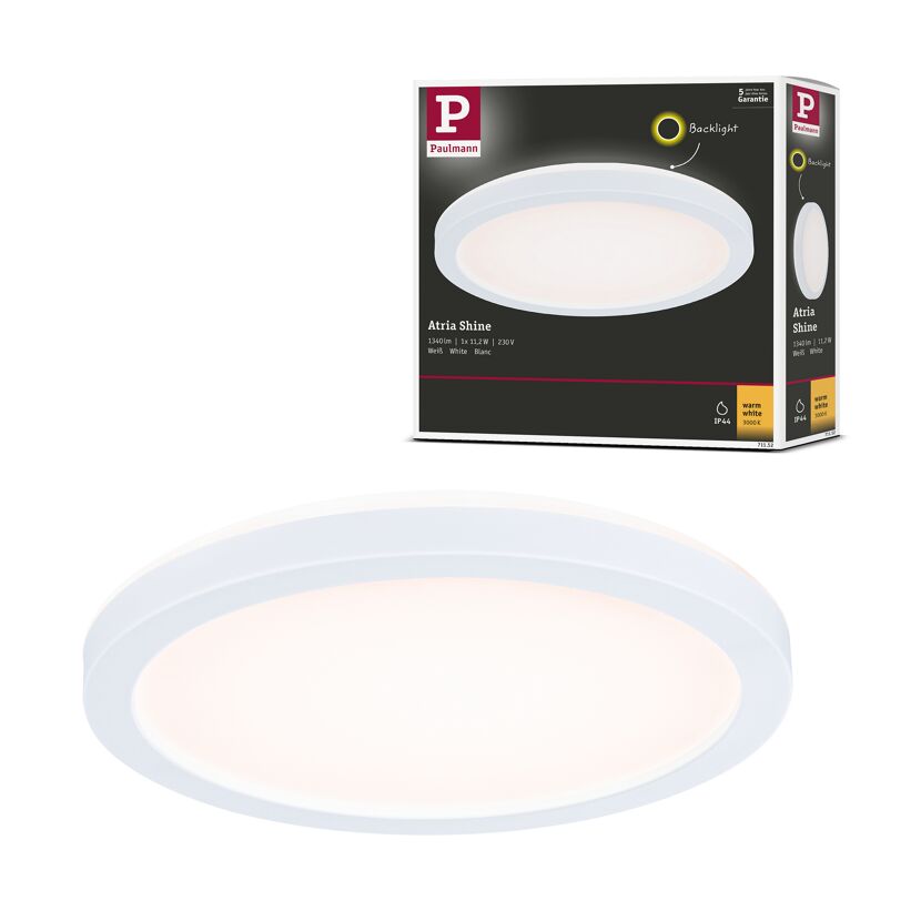 LED-Panel 'Atria Shine' weiß 11,2 W Ø  x 3 cm