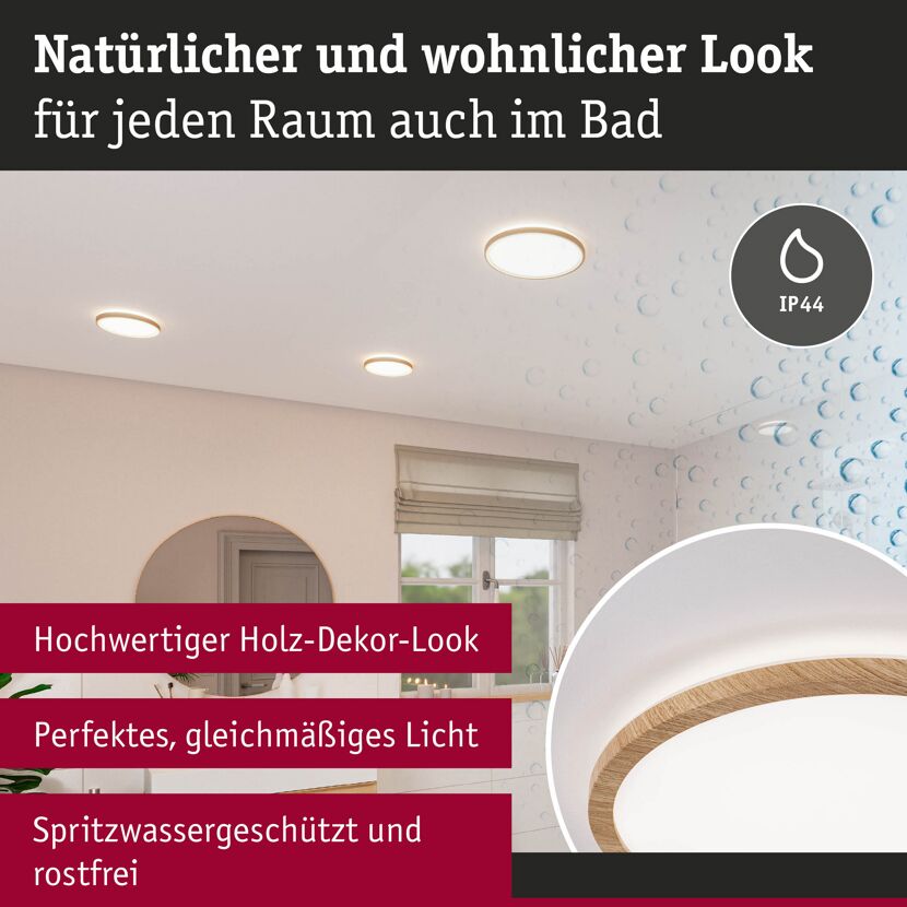 LED-Panel 'Atria Shine' 11,2 W 1340 lm neutralweiß Ø 19 x 3 cm