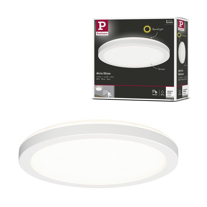 LED-Panel 'Atria Shine' weiß 11,2 W Ø 19 x 3 cm