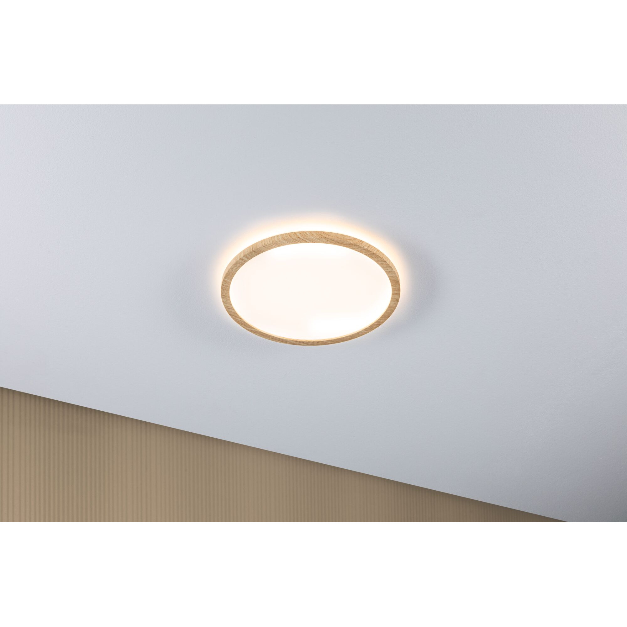 LED-Panel 'Atria Shine' Holzoptik 16 W Ø 29,3 x 3 cm