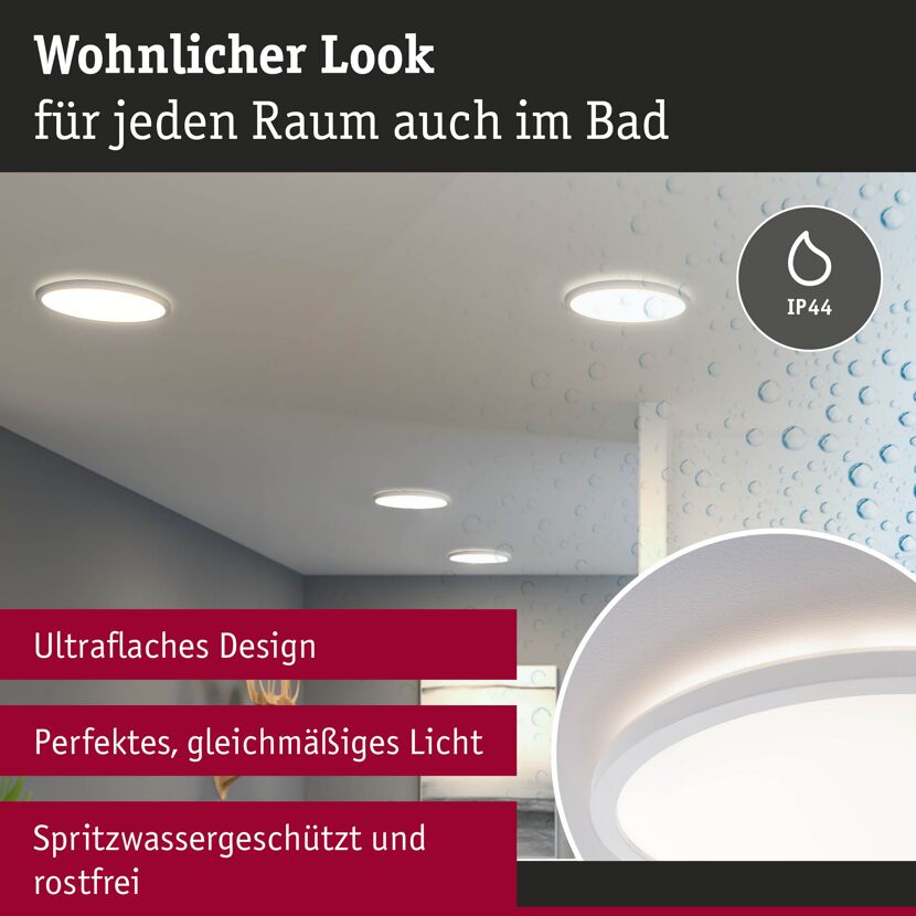 LED-Panel 'Atria Shine' weiß 16 W Ø 19 x 3 cm