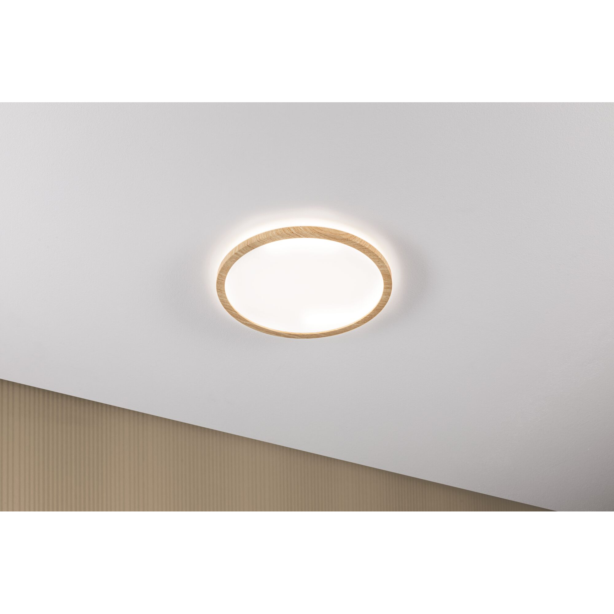 LED-Panel 'Atria Shine' Holzoptik 16 W Ø 29,3 x 3 cm