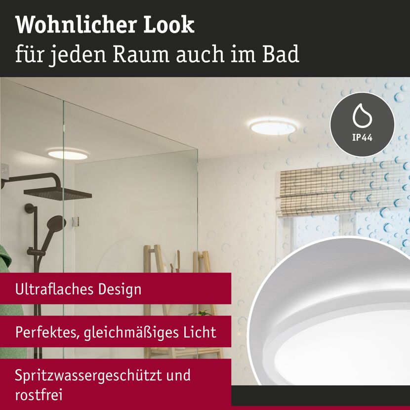 LED-Panel 'Atria Shine' weiß 16 W Ø 29,3 x 3 cm
