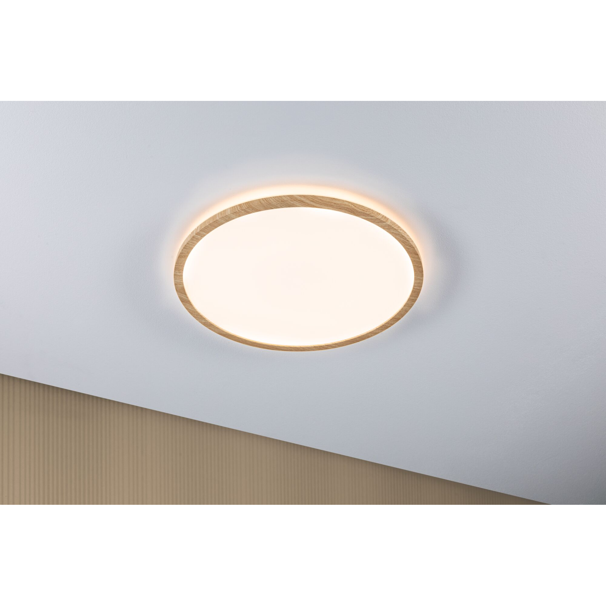 LED-Panel 'Atria Shine' Holzoptik 22 W Ø 42 x 3 cm
