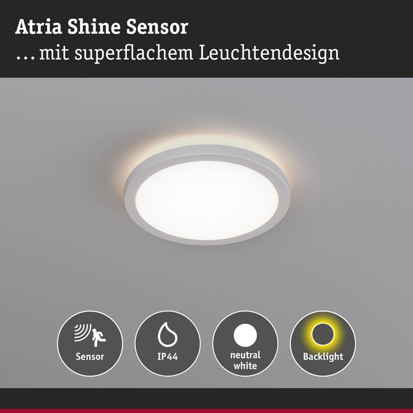 LED-Panel 'Atria Shine' 22 W 2800 lm neutralweiß Ø 42 x 3 cm
