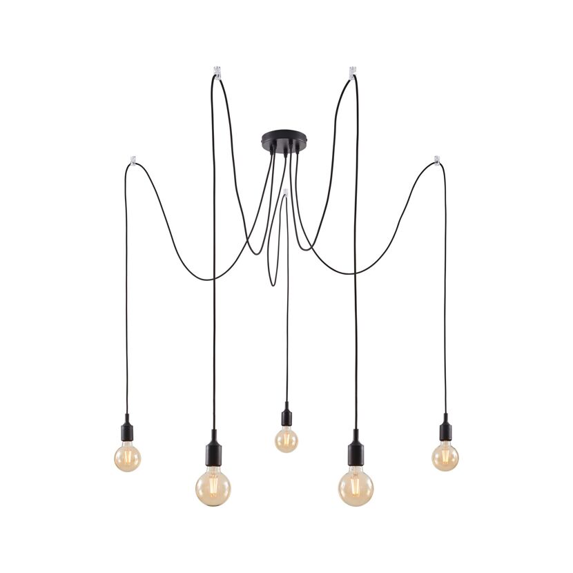 Pendelleuchte 'Neordic' E27 schwarz 200 cm