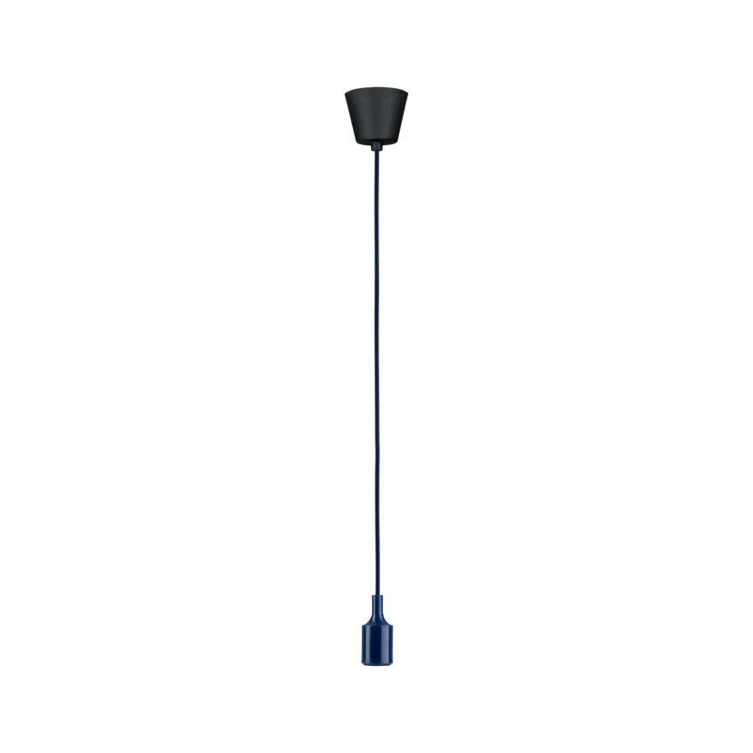 Pendelleuchte 'Neordic' E27 nachtblau/schwarz 218 cm