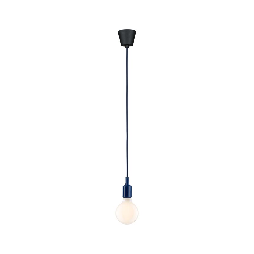 Pendelleuchte 'Neordic' E27 nachtblau/schwarz 218 cm