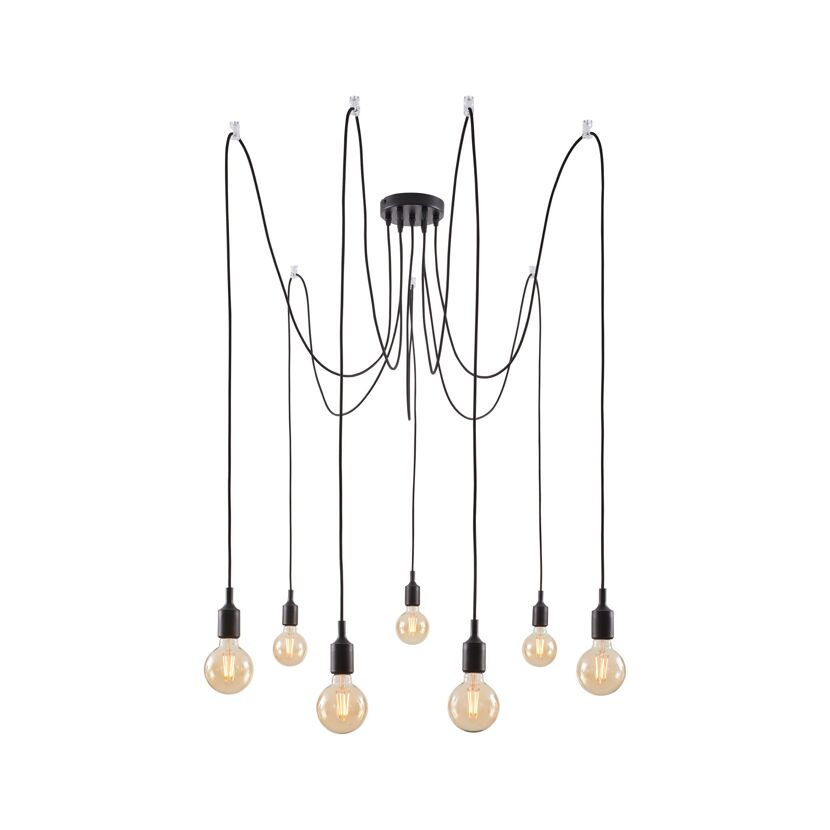 Pendelleuchte 'Neordic' E27 schwarz 200 cm