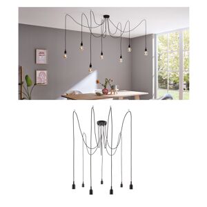 Pendelleuchte 'Neordic' E27 schwarz 200 cm