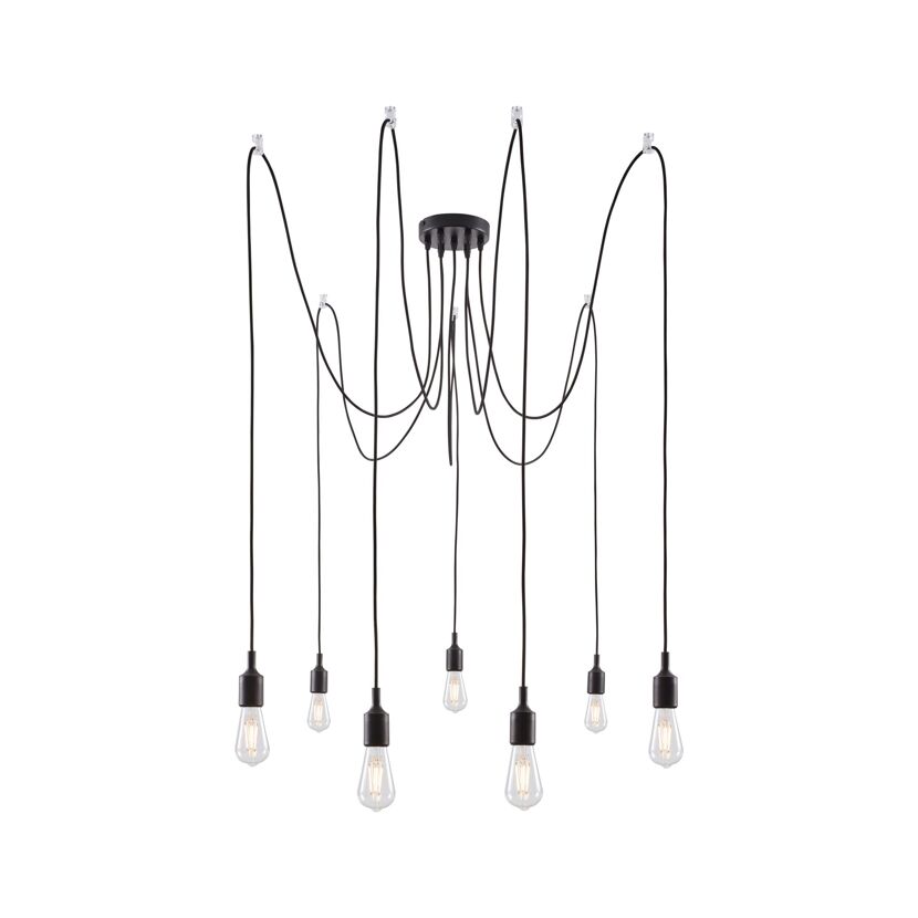 Pendelleuchte 'Neordic' E27 schwarz 200 cm