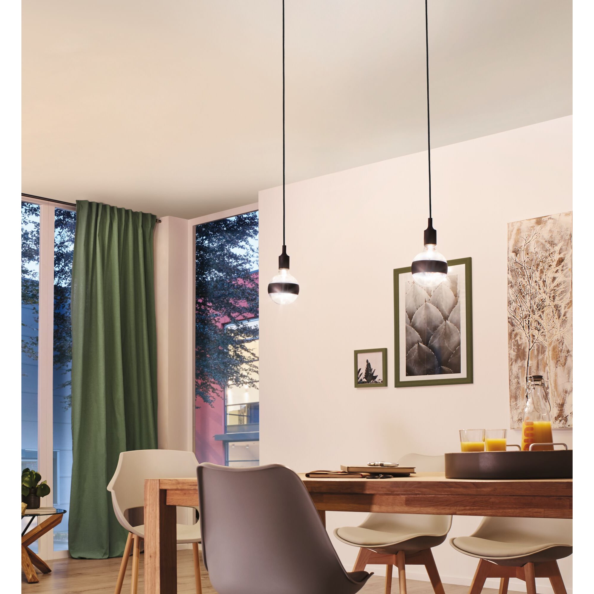 Pendelleuchte 'Neordic' E27 schwarz 200 cm