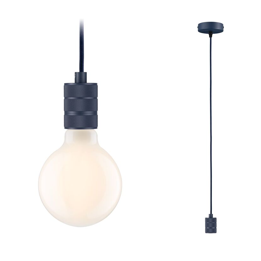 Pendelleuchte 'Neordic' E27 nachtblau 210 cm