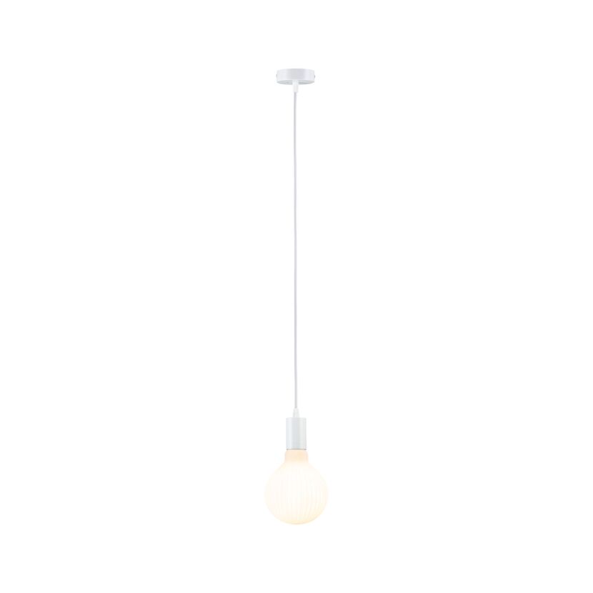 Pendelleuchte 'Ravi' E27 mattweiß 150 cm