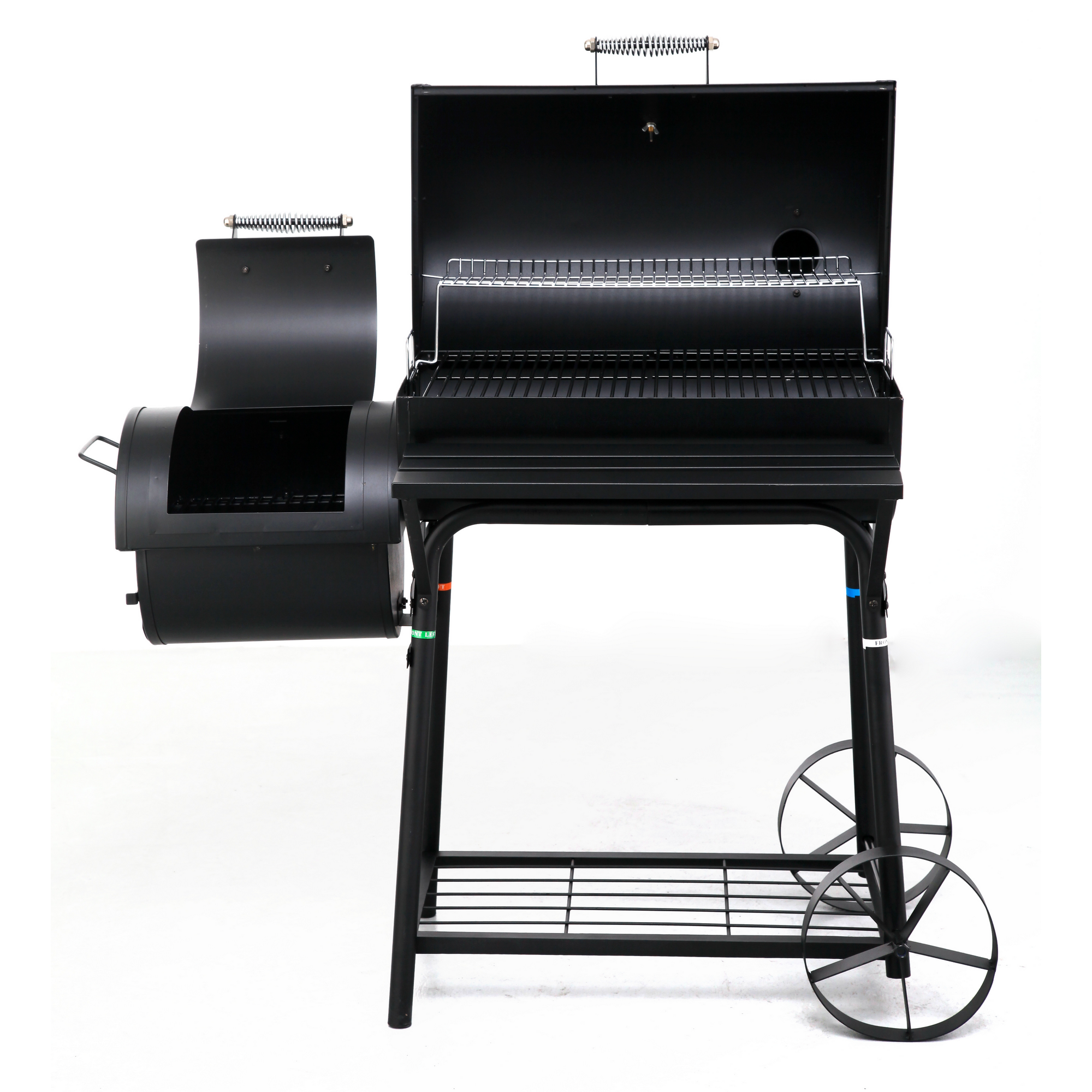 Smoker 'Biloxi' schwarz 126 x 126 x 63,5 cm