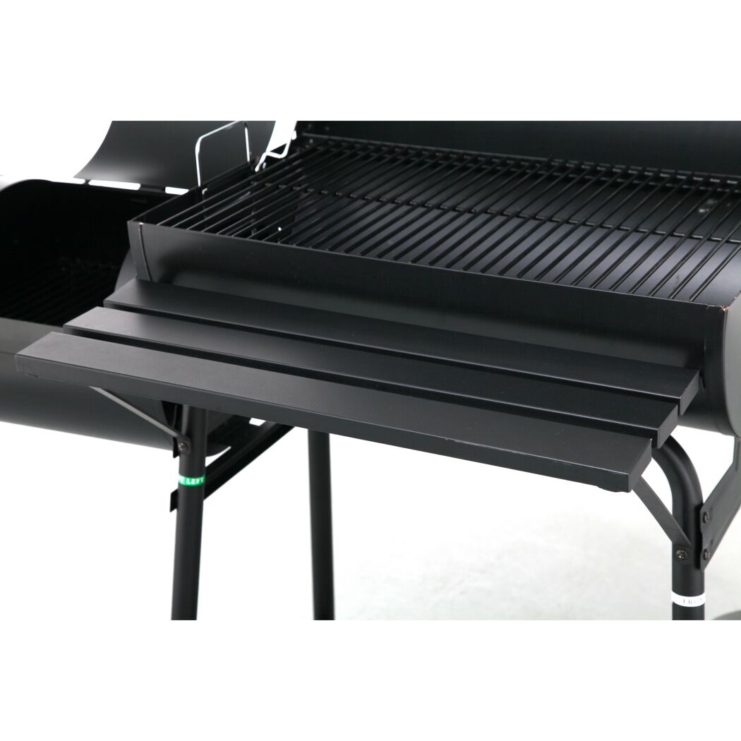 Smoker 'Biloxi' schwarz 126 x 126 x 63,5 cm