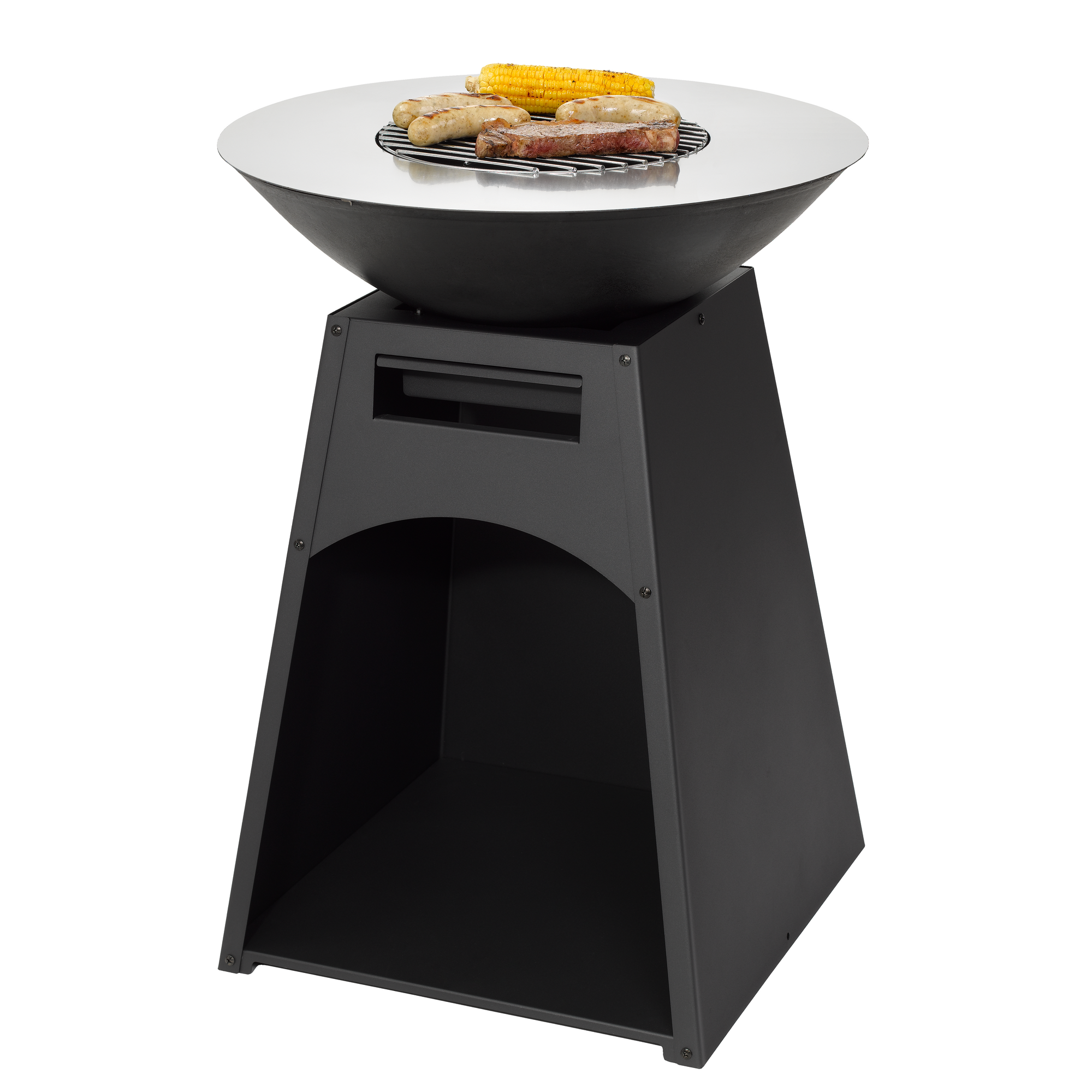 Holzkohle-Planchagrill 'Waco' schwarz Ø 60 cm