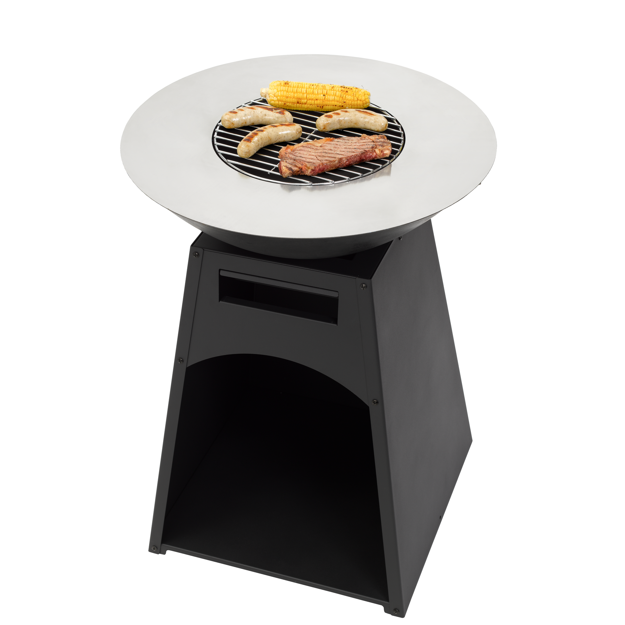 Holzkohle-Planchagrill 'Waco' schwarz Ø 60 cm