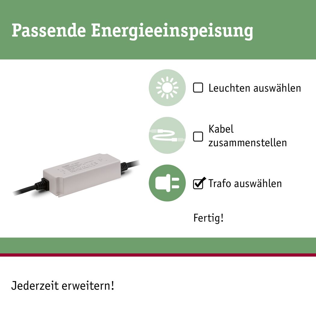 Transformator 'Plug & Shine' IP 67 75 W 230/24V