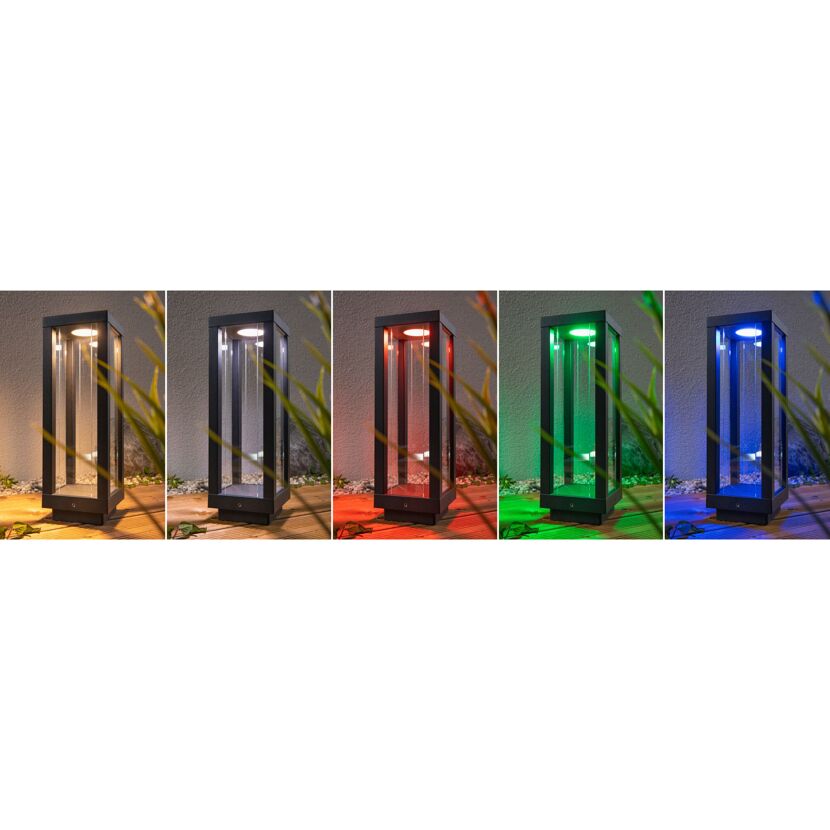 LED-Außenleuchte 'Plug & Shine' anthrazit 2 W 10 x 30 x 10 cm