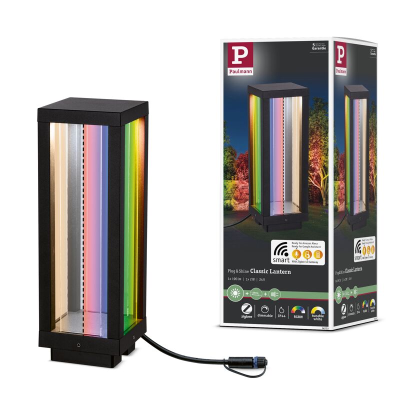 LED-Außenleuchte 'Plug & Shine' anthrazit 2 W 10 x 30 x 10 cm