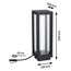 LED-Außenleuchte 'Plug & Shine' anthrazit 2 W 10 x 30 x 10 cm