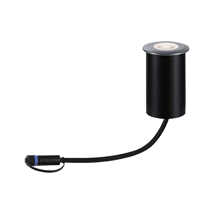 Außeneinbauleuchte 'Plug & Shine' Aluminium grau 11 W Ø 8,2 cm
