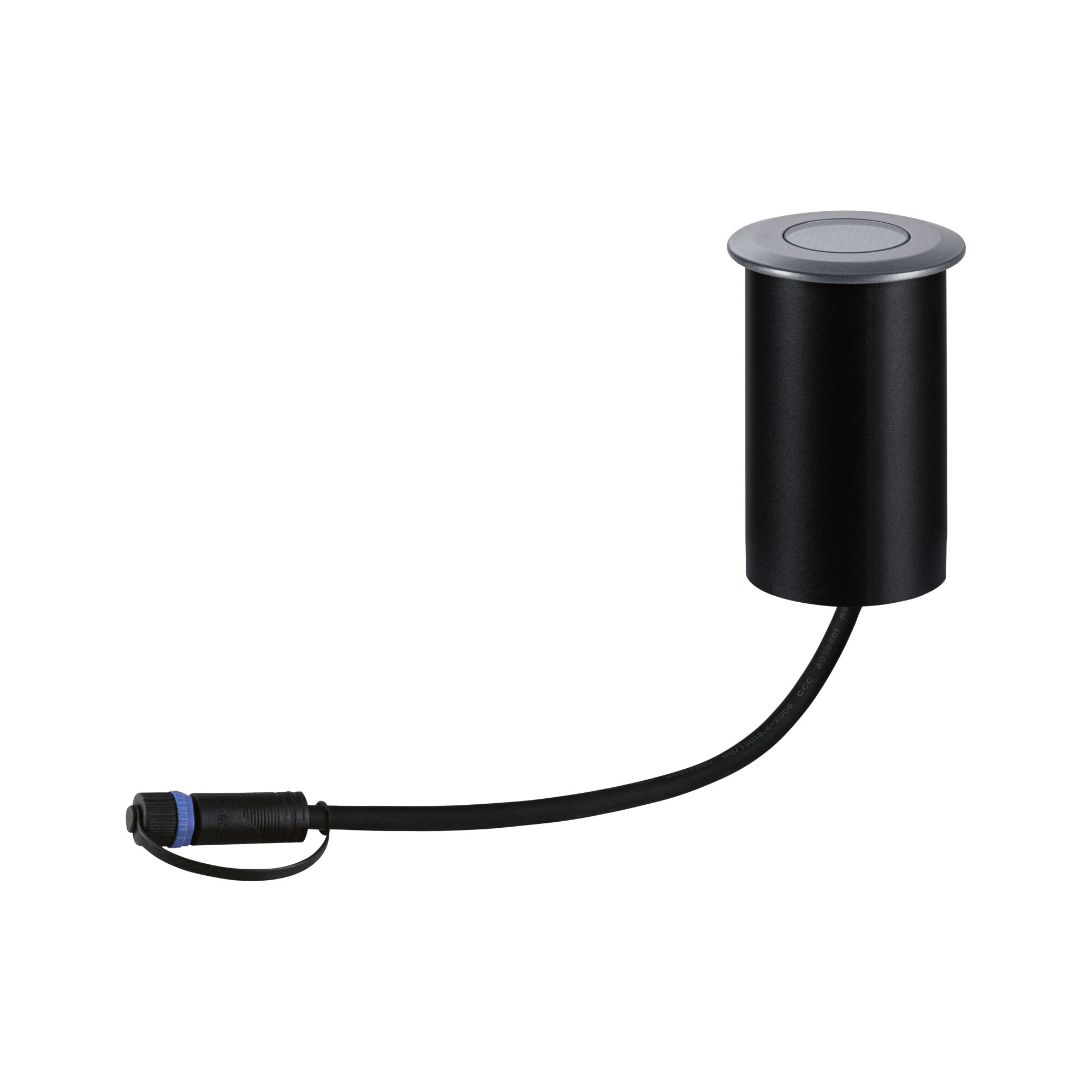 Außeneinbauleuchte 'Plug & Shine' Aluminium grau 11 W Ø 8,2 cm