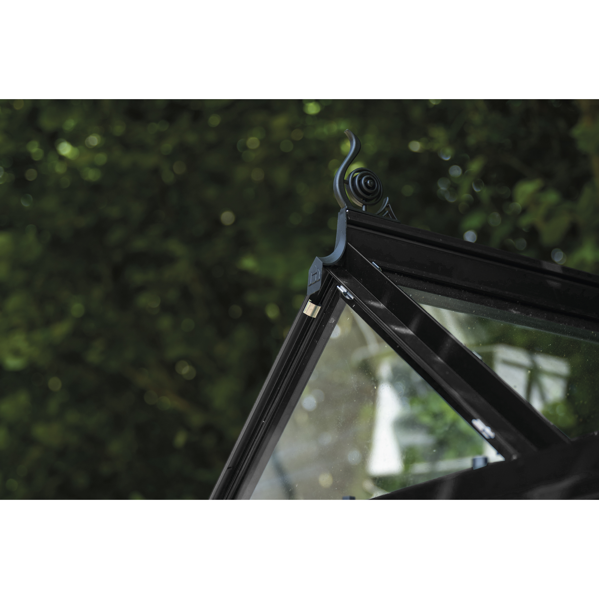 Gewächshaus 'ICON 6' 192,5 x 192,5 cm mit 3 mm Sicherheitsglas schwarz