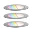 Außeneinbauleuchten-Set 'Plug & Shine' edelstahlfarben 3 Stück