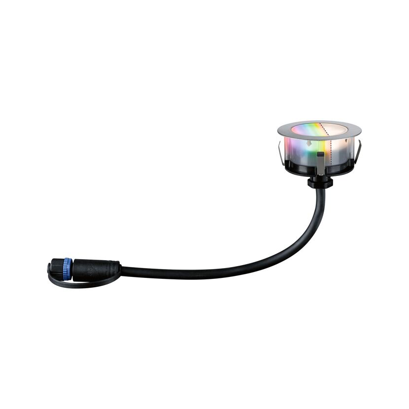 Außeneinbauleuchten-Set 'Plug & Shine' edelstahlfarben 3 Stück