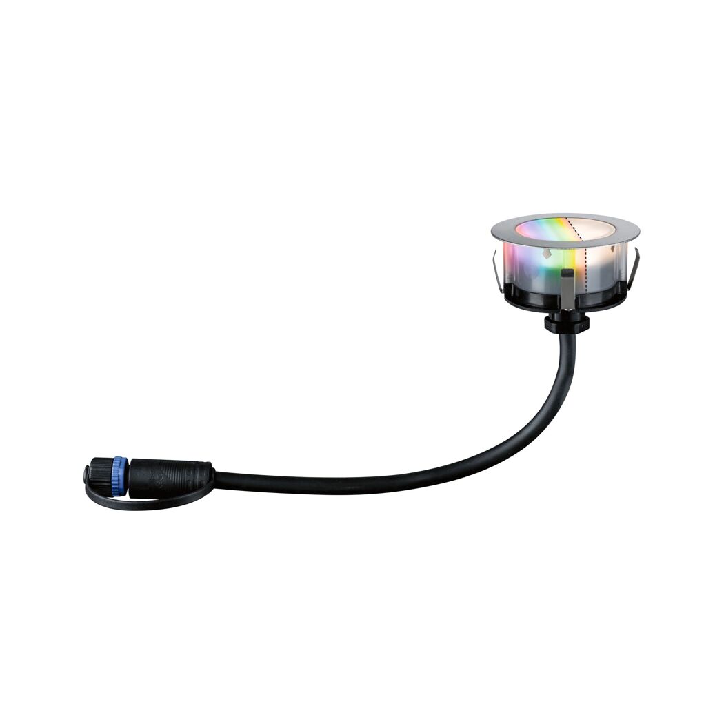 LED-Außeneinbauleuchtenset 'Plug & Shine' dimmbar 2 W 100 lm RGB - tunable white Ø 7 cm 3 Stück