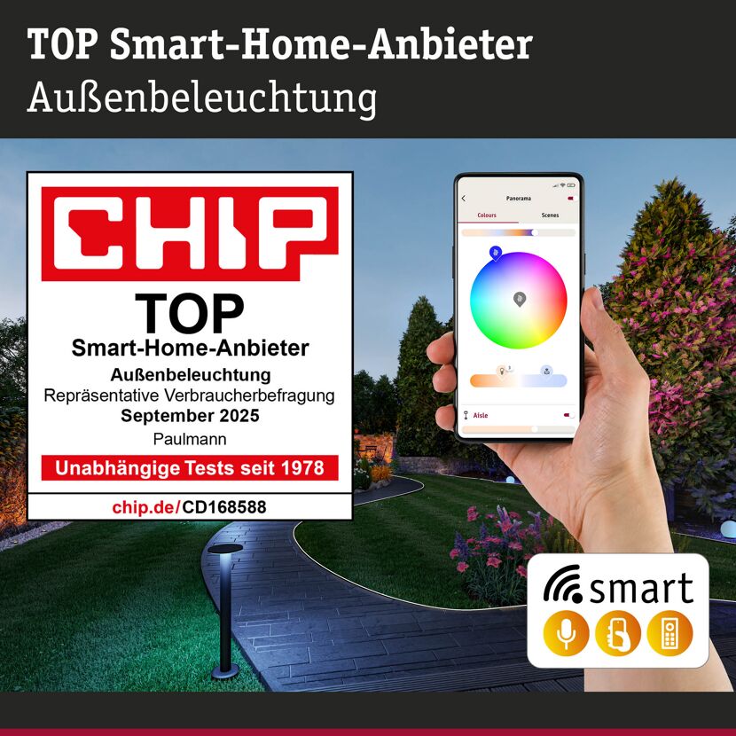 Außeneinbauleuchten-Set 'Plug & Shine' edelstahlfarben 3 Stück
