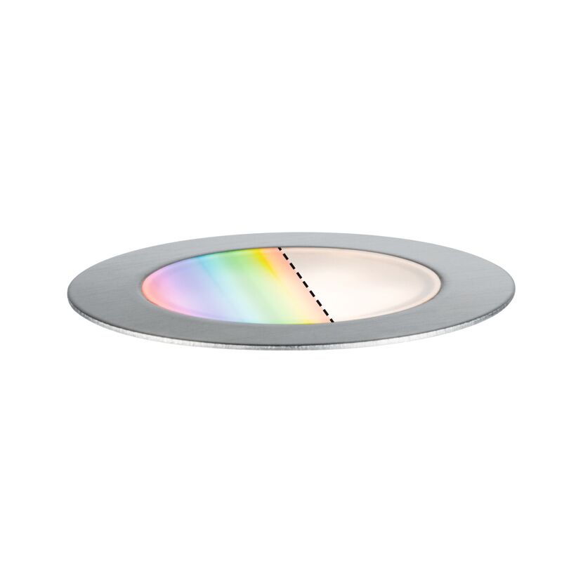 Außeneinbauleuchte 'Plug & Shine' edelstahlfarben 2 W Ø 7 cm