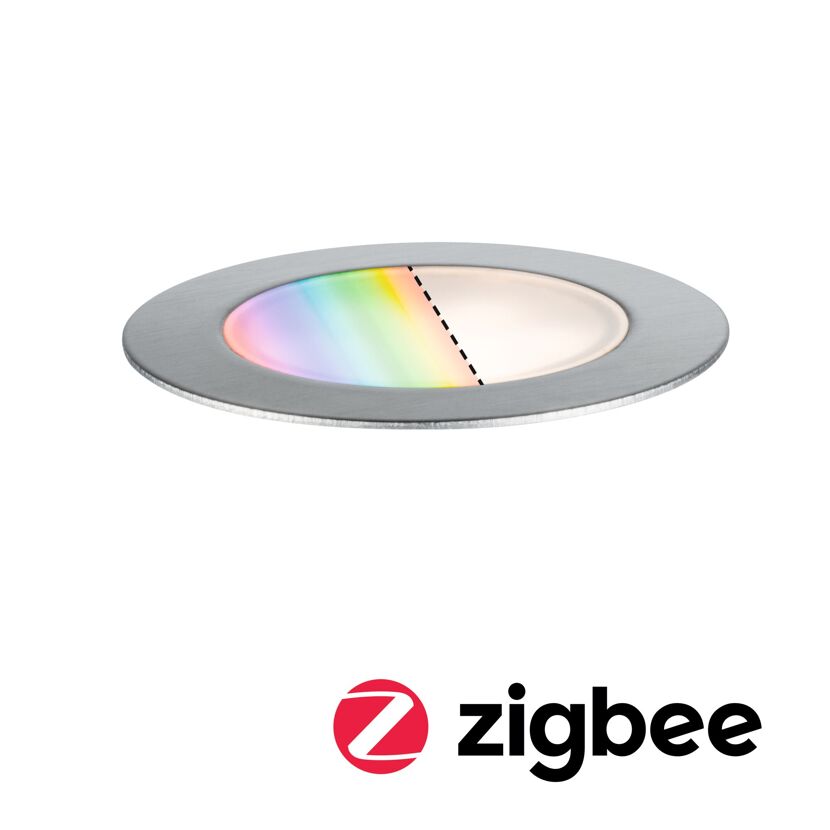 Außeneinbauleuchte 'Plug & Shine' edelstahlfarben 2 W Ø 7 cm
