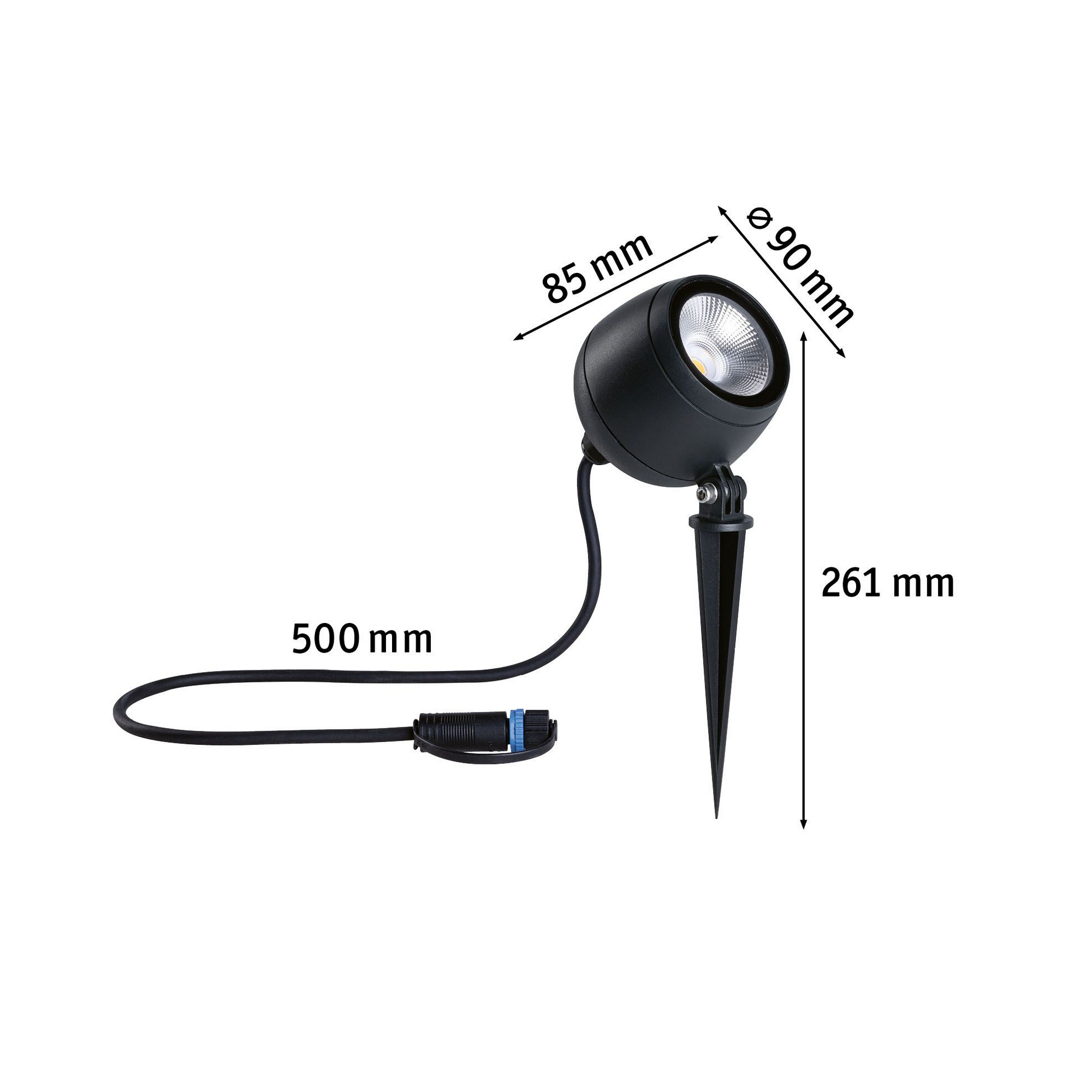 LED-Außenleuchte 'Plug & Shine Kikolo' anthrazit 9 x 26,1 x 8,5 cm