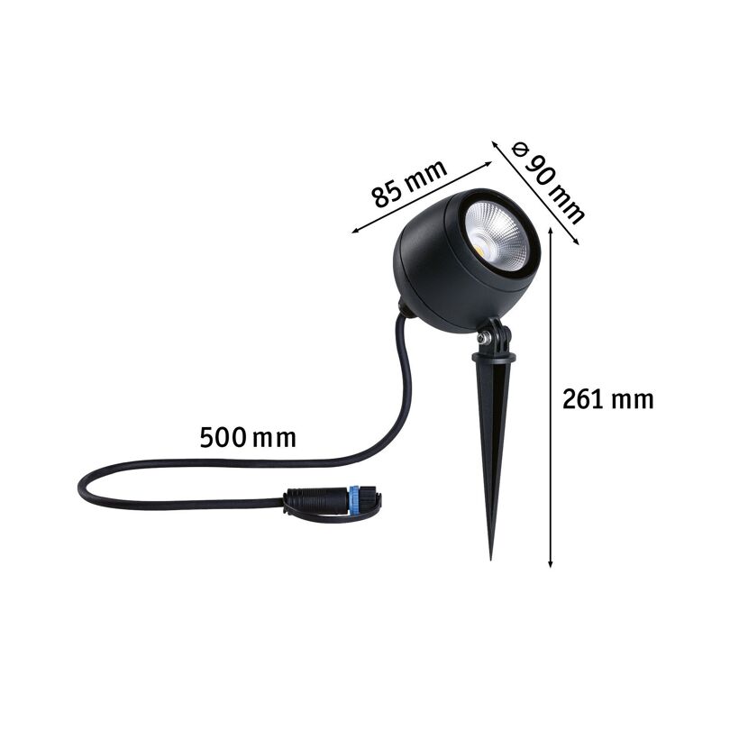 LED-Außenleuchte 'Plug & Shine Kikolo' anthrazit 9 x 26,1 x 8,5 cm
