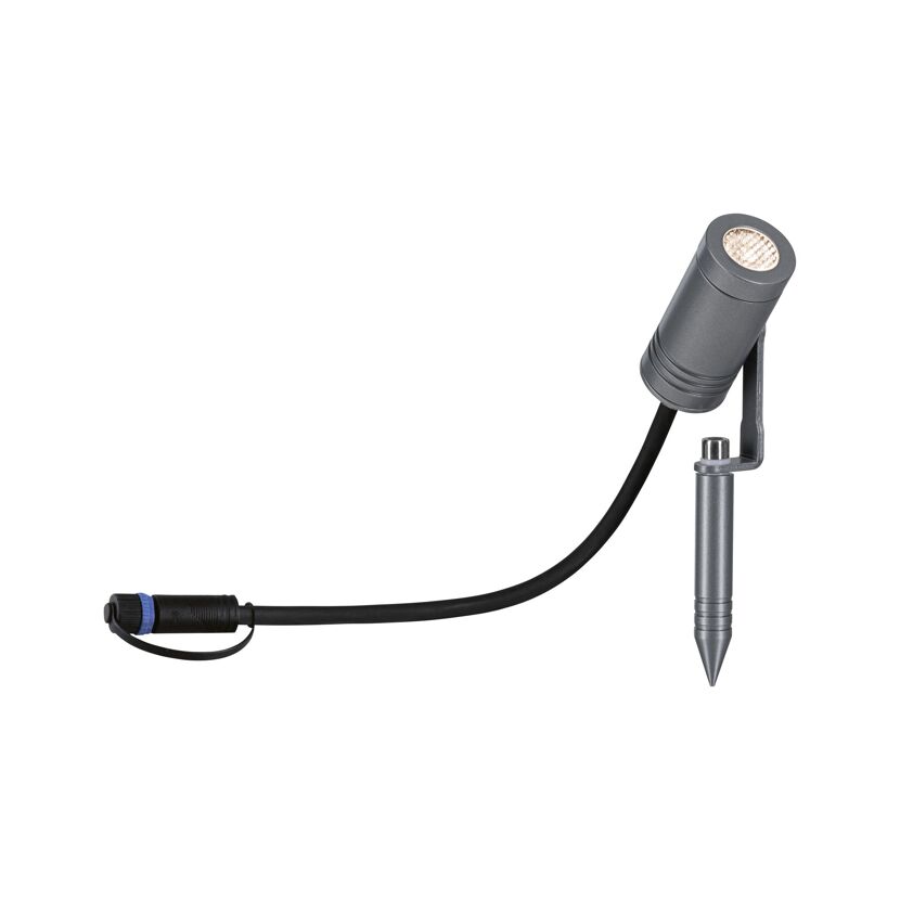 LED-Außenstrahler 'Plug & Shine' grau 6 W Ø  x 20,4 cm