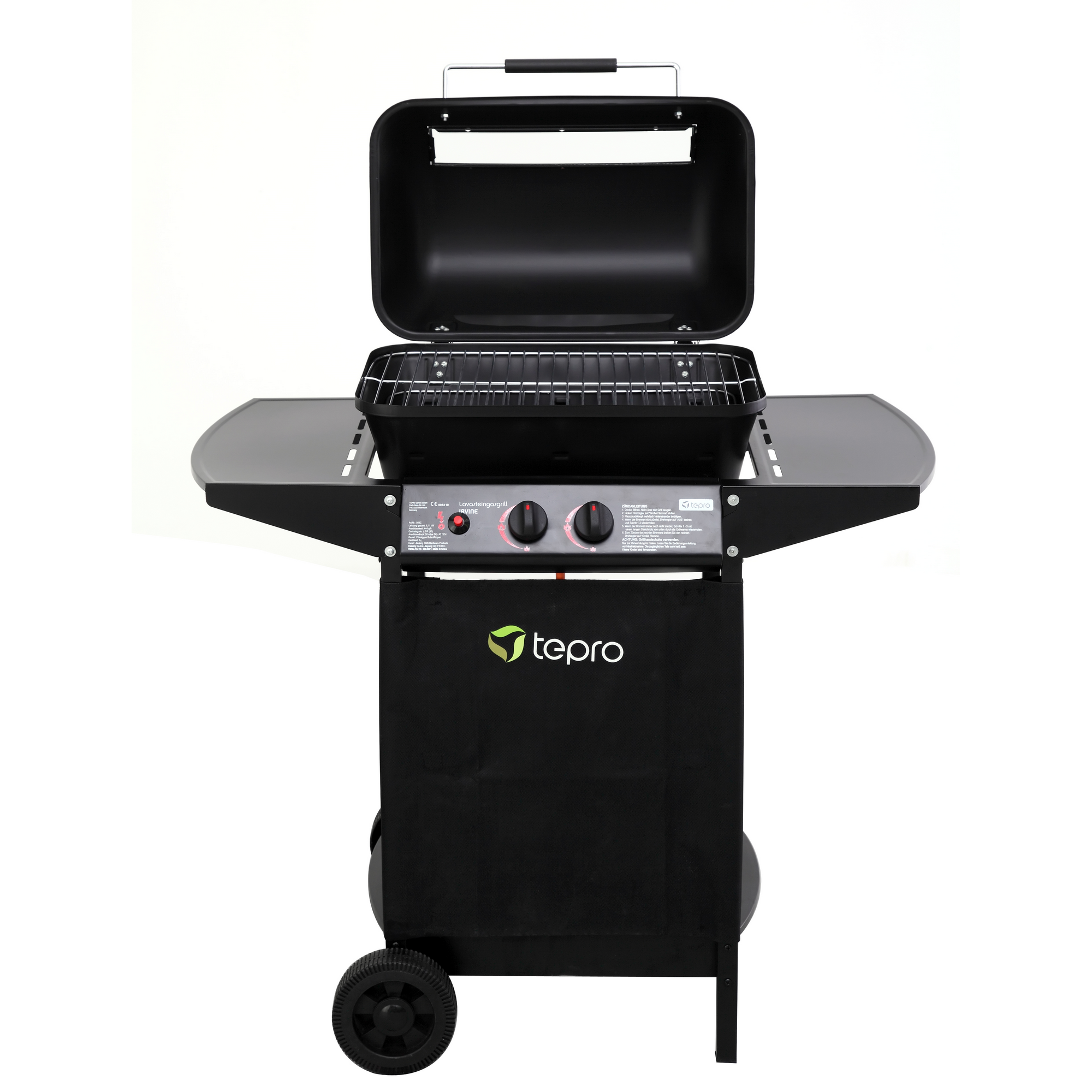 Lavasteingasgrill 'Irvine' schwarz 94 x 102 x 77 cm