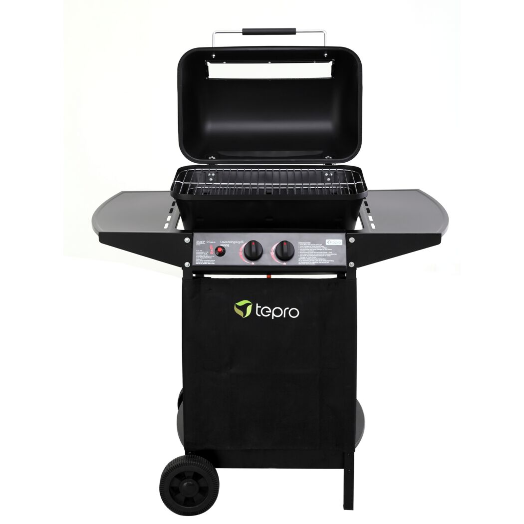 Lavasteingasgrill 'Irvine' schwarz 94 x 102 x 77 cm